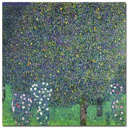 Gustav Klimt 'Roses Under The Trees, 1905' Canvas Art,35x35